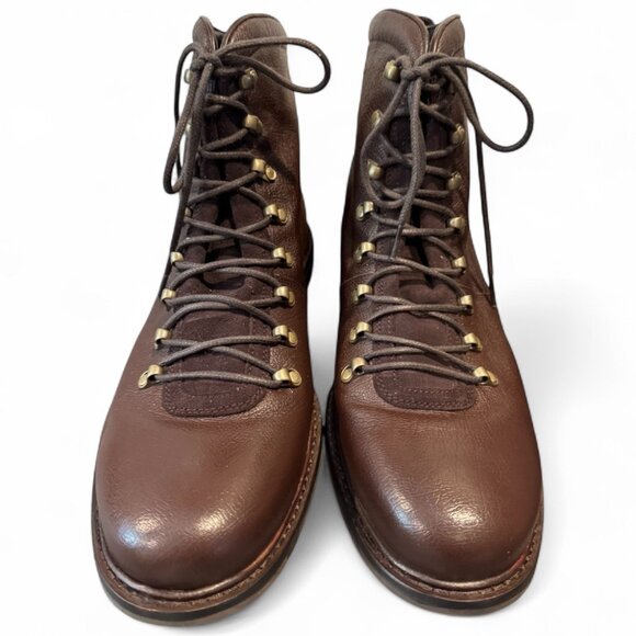 Cole Haan Brown Leather Jameson Boots Size 13 Waterproof Hiker New Without Box - Picture 1 of 15